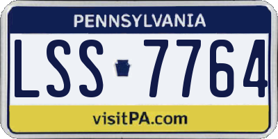 PA license plate LSS7764