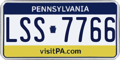PA license plate LSS7766