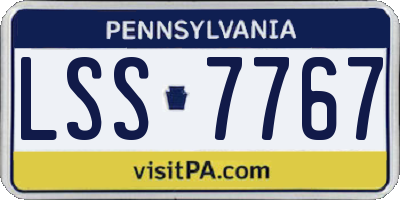 PA license plate LSS7767