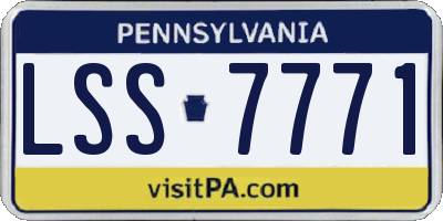 PA license plate LSS7771