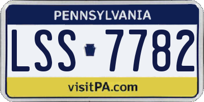 PA license plate LSS7782