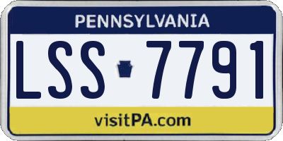 PA license plate LSS7791