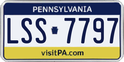 PA license plate LSS7797
