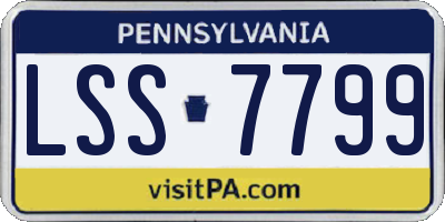 PA license plate LSS7799