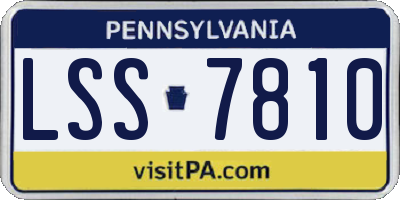 PA license plate LSS7810