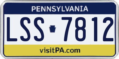 PA license plate LSS7812