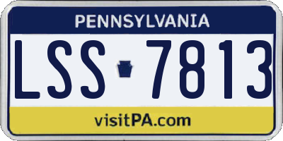 PA license plate LSS7813