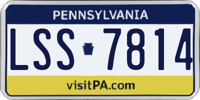 PA license plate LSS7814