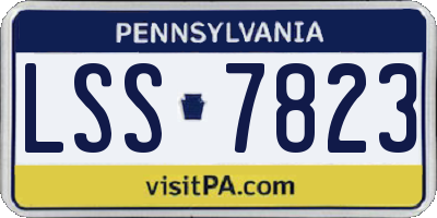 PA license plate LSS7823
