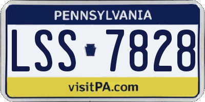 PA license plate LSS7828