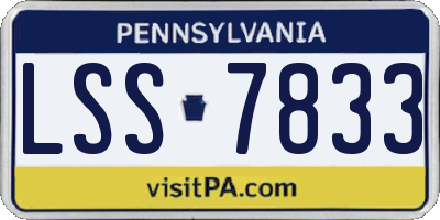 PA license plate LSS7833