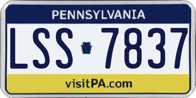 PA license plate LSS7837