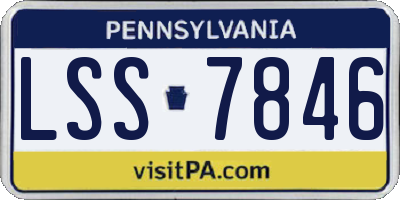 PA license plate LSS7846