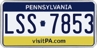 PA license plate LSS7853