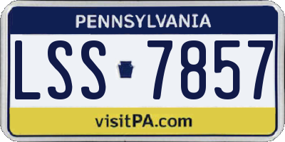 PA license plate LSS7857