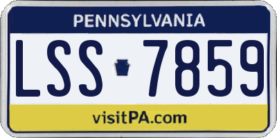 PA license plate LSS7859