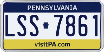 PA license plate LSS7861
