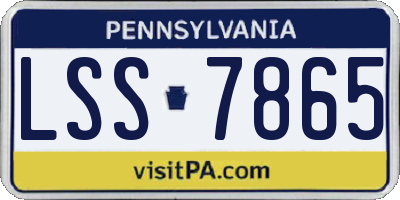 PA license plate LSS7865