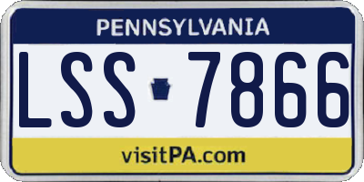 PA license plate LSS7866