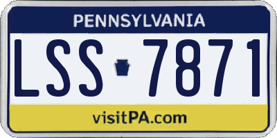 PA license plate LSS7871
