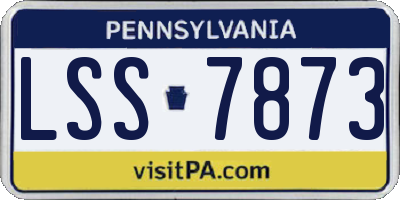 PA license plate LSS7873
