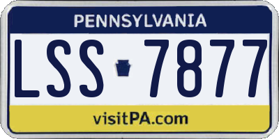 PA license plate LSS7877