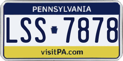 PA license plate LSS7878