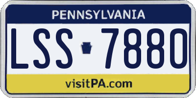PA license plate LSS7880