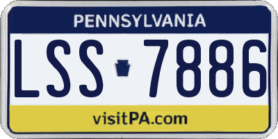 PA license plate LSS7886