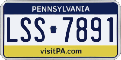 PA license plate LSS7891