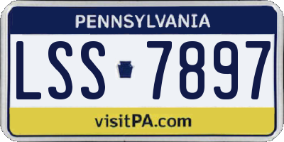 PA license plate LSS7897