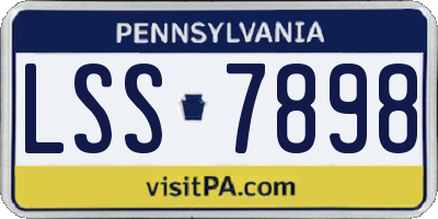 PA license plate LSS7898