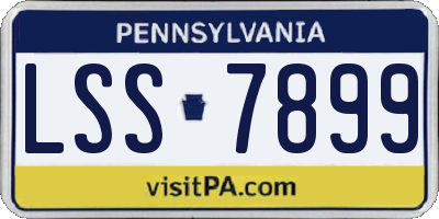 PA license plate LSS7899
