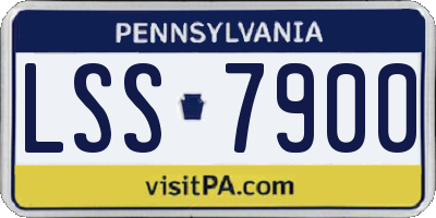 PA license plate LSS7900
