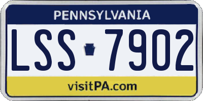 PA license plate LSS7902