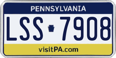 PA license plate LSS7908