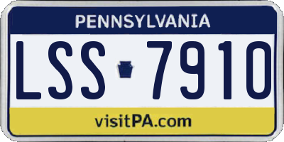 PA license plate LSS7910