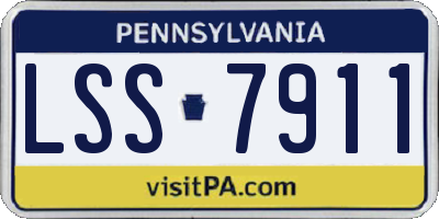 PA license plate LSS7911