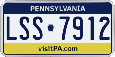 PA license plate LSS7912
