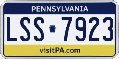 PA license plate LSS7923