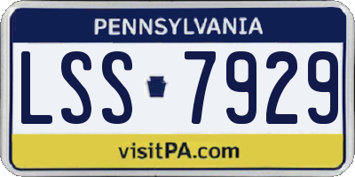 PA license plate LSS7929