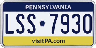 PA license plate LSS7930