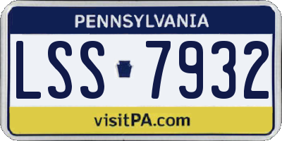 PA license plate LSS7932