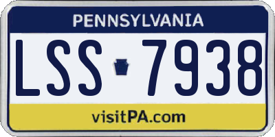PA license plate LSS7938