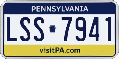 PA license plate LSS7941