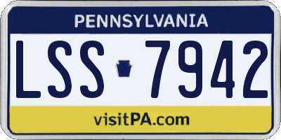 PA license plate LSS7942