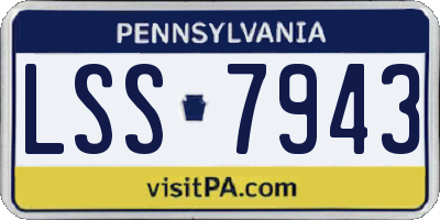 PA license plate LSS7943