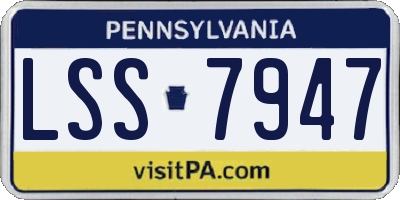PA license plate LSS7947