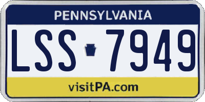 PA license plate LSS7949