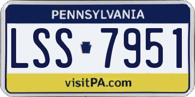 PA license plate LSS7951
